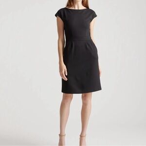 Quince Black Midi Dress